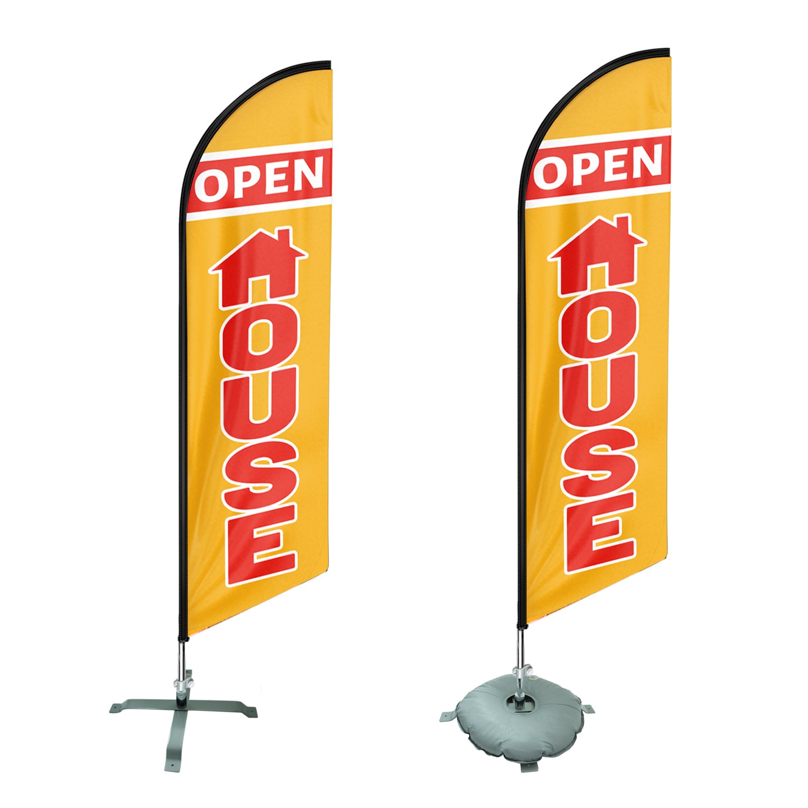 QSUM Feather Flag Bass Stand, Cross Base for Indoor/Outdoor Swooper Flag with Sandbag/Water Bag Flag Pole Accessories